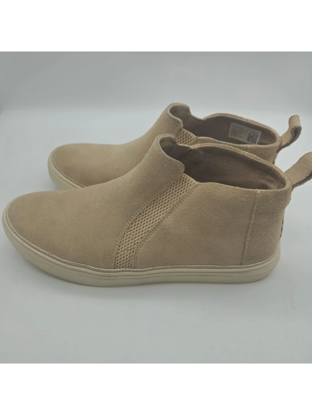 Tom's Ladies 10 Tan Suede Slip On Booties